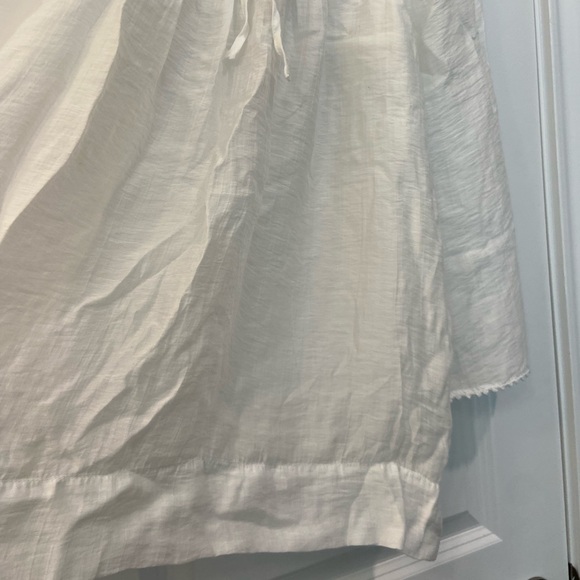 BCBGMaxazria Semi Sheer Peasant Embroidered Blouse Top - Picture 9 of 11